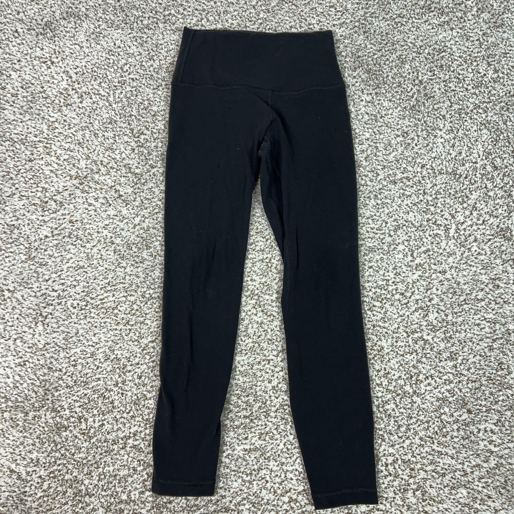 Lululemon Pants Womens 4 Black High Rise Ankle Leggings Yoga Gym Workout Align